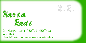 marta radi business card